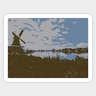 Windmill Photo illustration Sticker